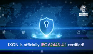 Our development process is now officially IEC 62443-4-1 certified
